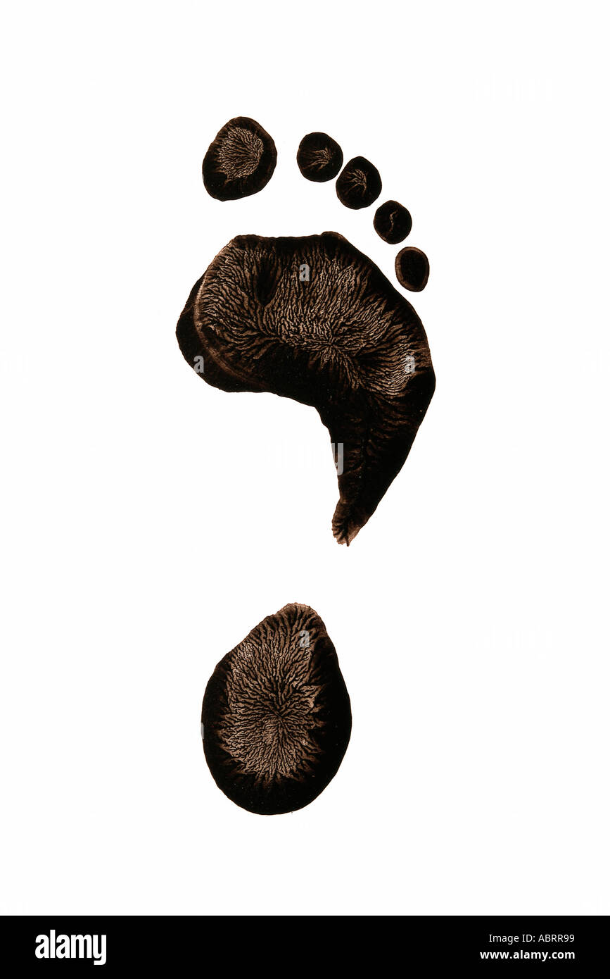 Fußabdruck Stockfoto