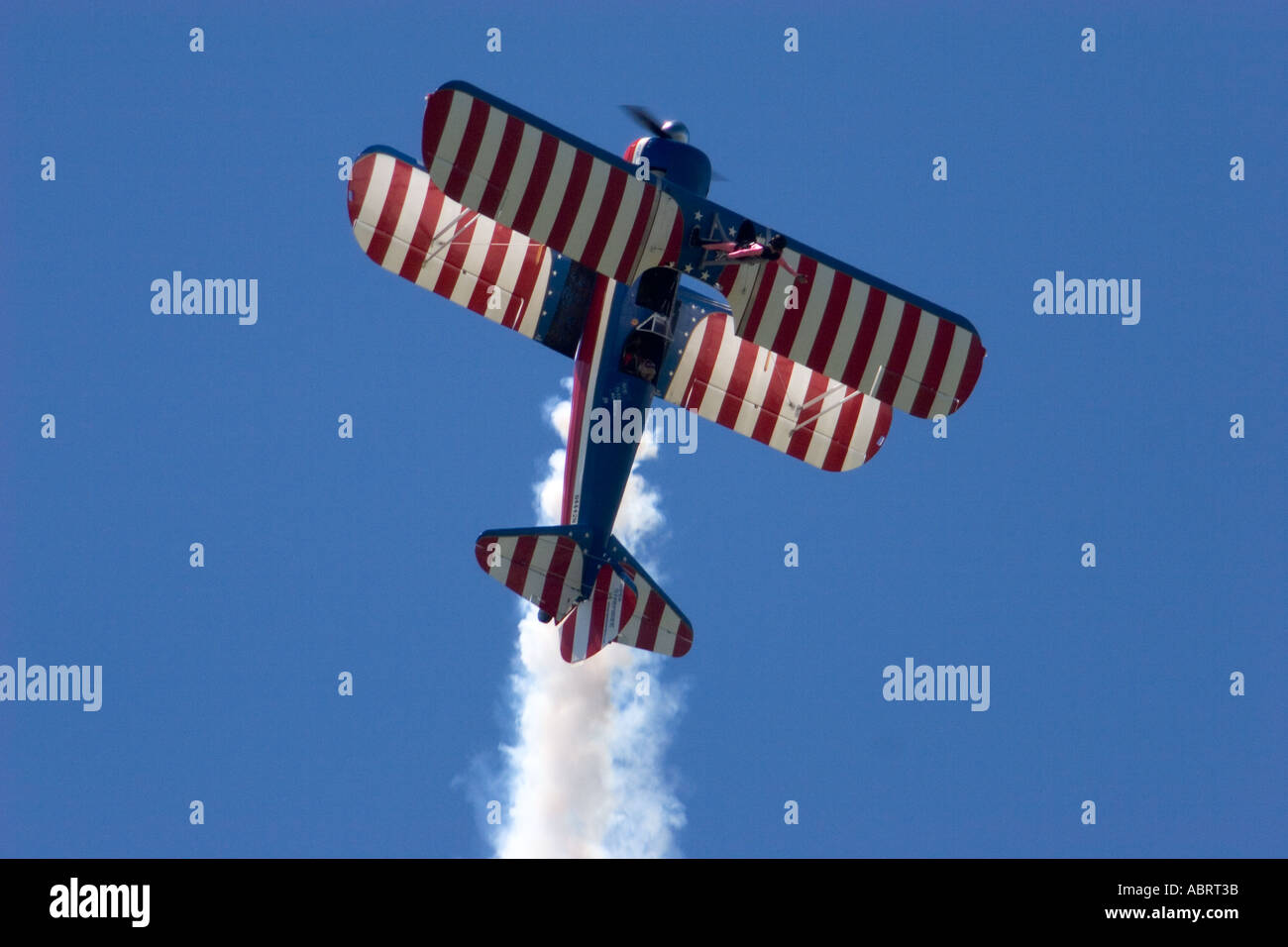 Wing Walker in Flugschau Stockfoto