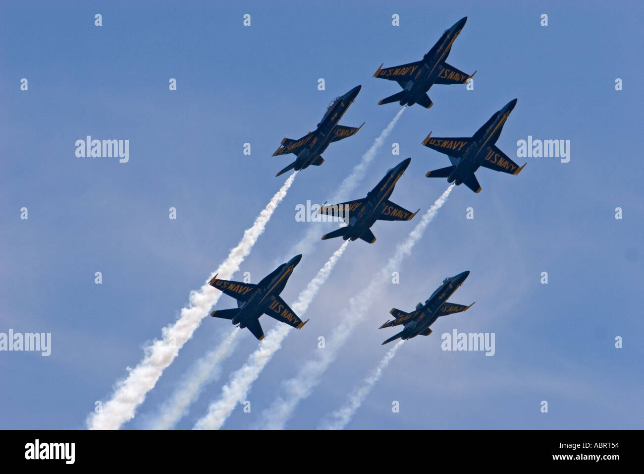 Navy Blue Angels in Luft zeigen Stockfoto