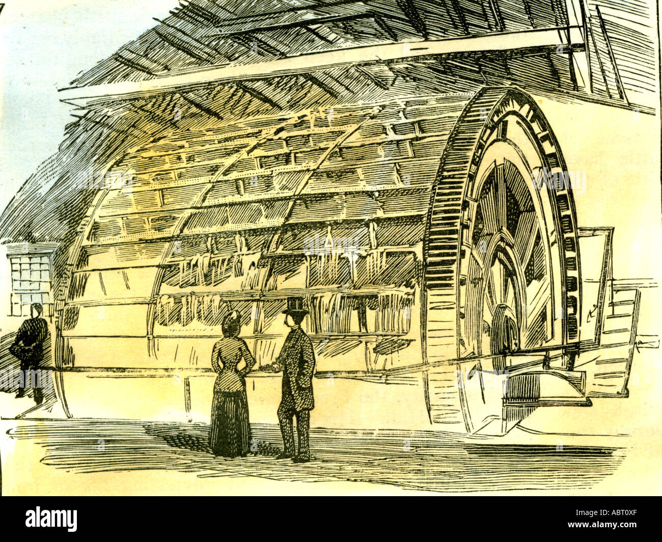Aberdeen-Wasser-Rad am Granholm Twe 1885 Großbritannien Stockfoto