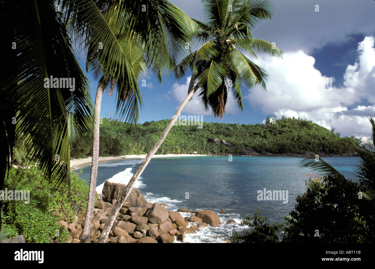 Seychellen Mahe Island Küste Stockfoto
