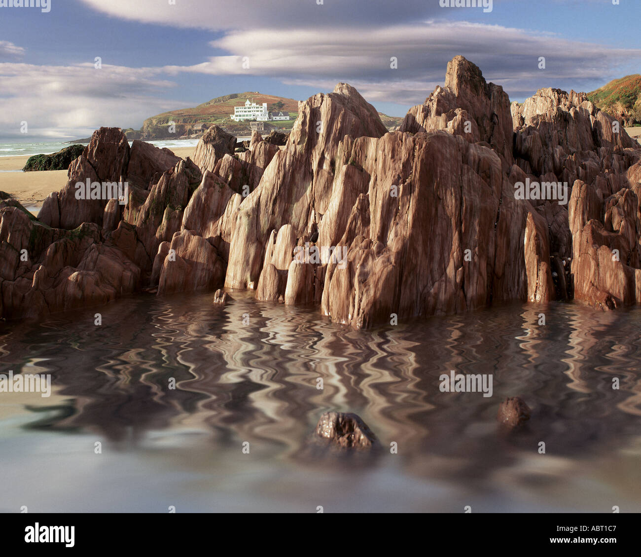 GB - DEVON: Bigbury Beach Burgh Island Stockfoto