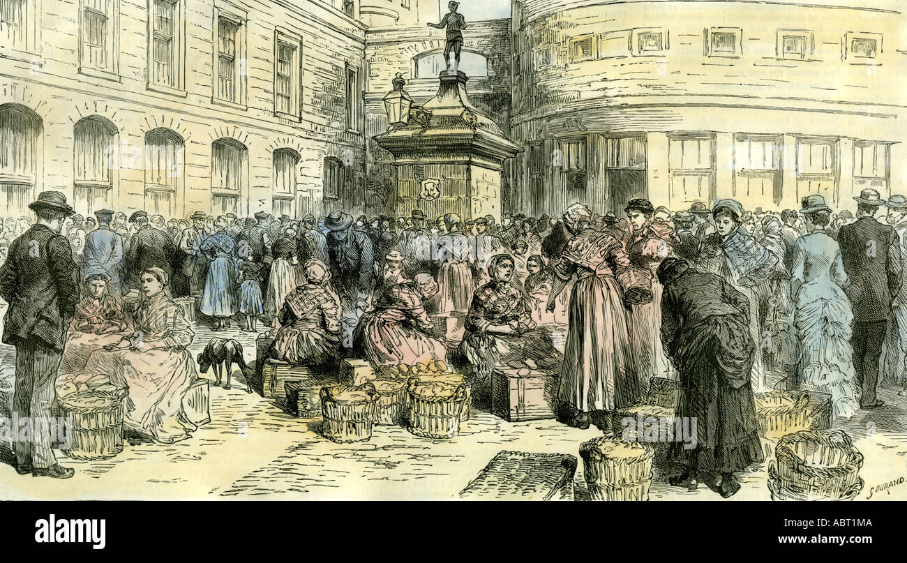 Aberdeen Butter Messe am Mannie auf th 1885 Vereinigtes Königreich Stockfoto