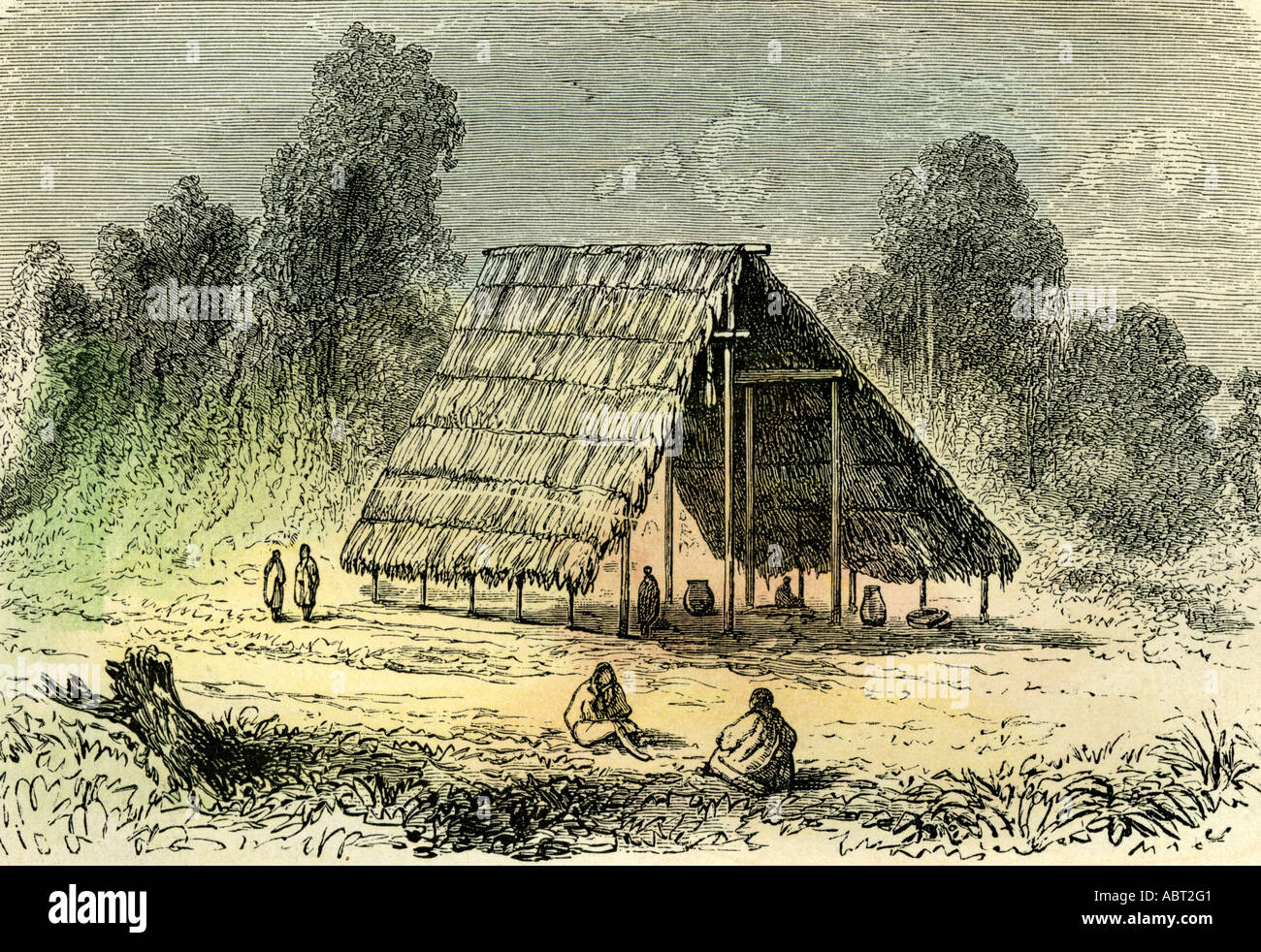 Tumbuya 1869 Conibos Haus wohnen Peru Stockfoto