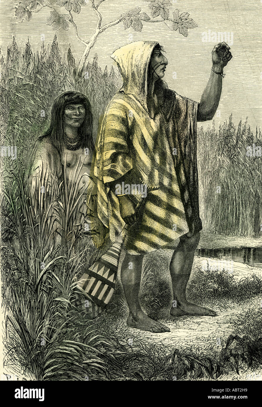 Chontaquiros Inder 1869 Peru Stockfoto