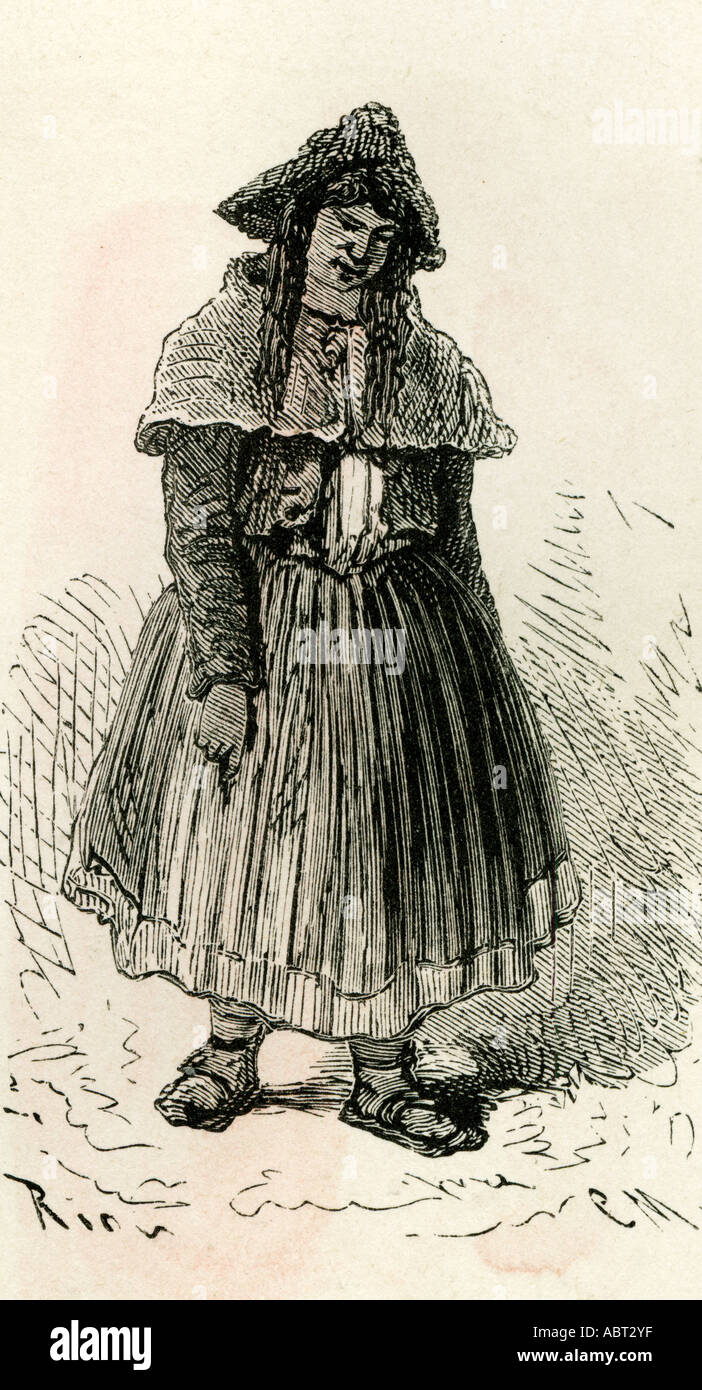 Arequipa, Frau, 1869, Peru Stockfoto