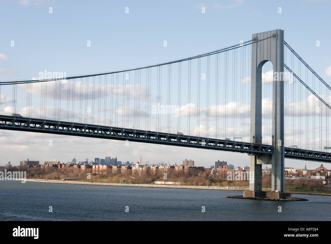 New York City, NY NYC, New York, Bay, Verrazano Narrows Bridge, verbindet Brooklyn mit Staten Island, NY060405246 Stockfoto