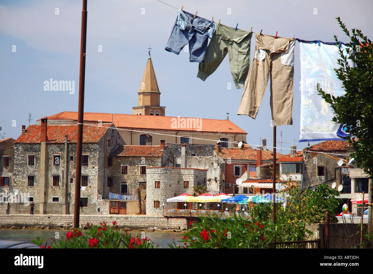 Ansicht von Umag alte Stadt Istrien Kroatien ehemalige ex-Jugoslawien Umago Croazia Hrvatska Istra Istrien Halbinsel Osten Osteuropa Stockfoto