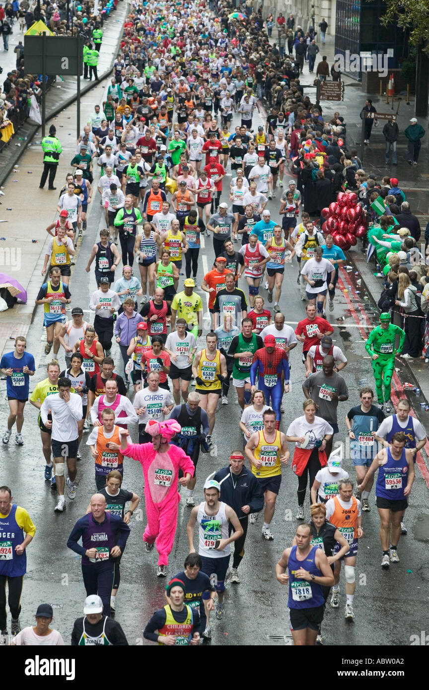 Teilnehmer an den London-Marathon Stockfoto