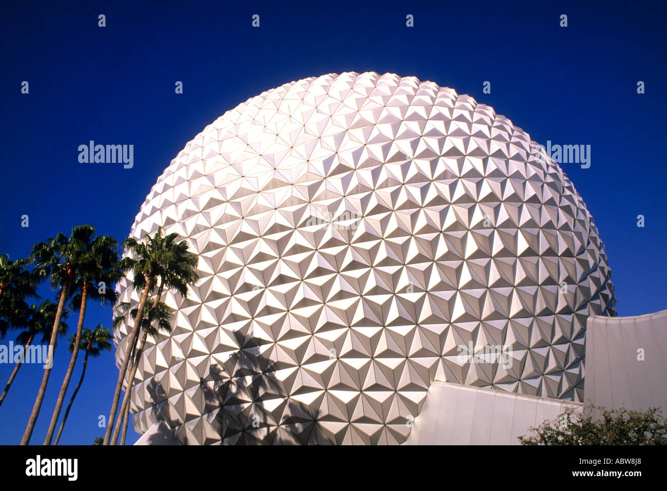 Nahaufnahme der Kugel Kugel für Epcot von Walt Disney World in Orlando Florida Stockfoto