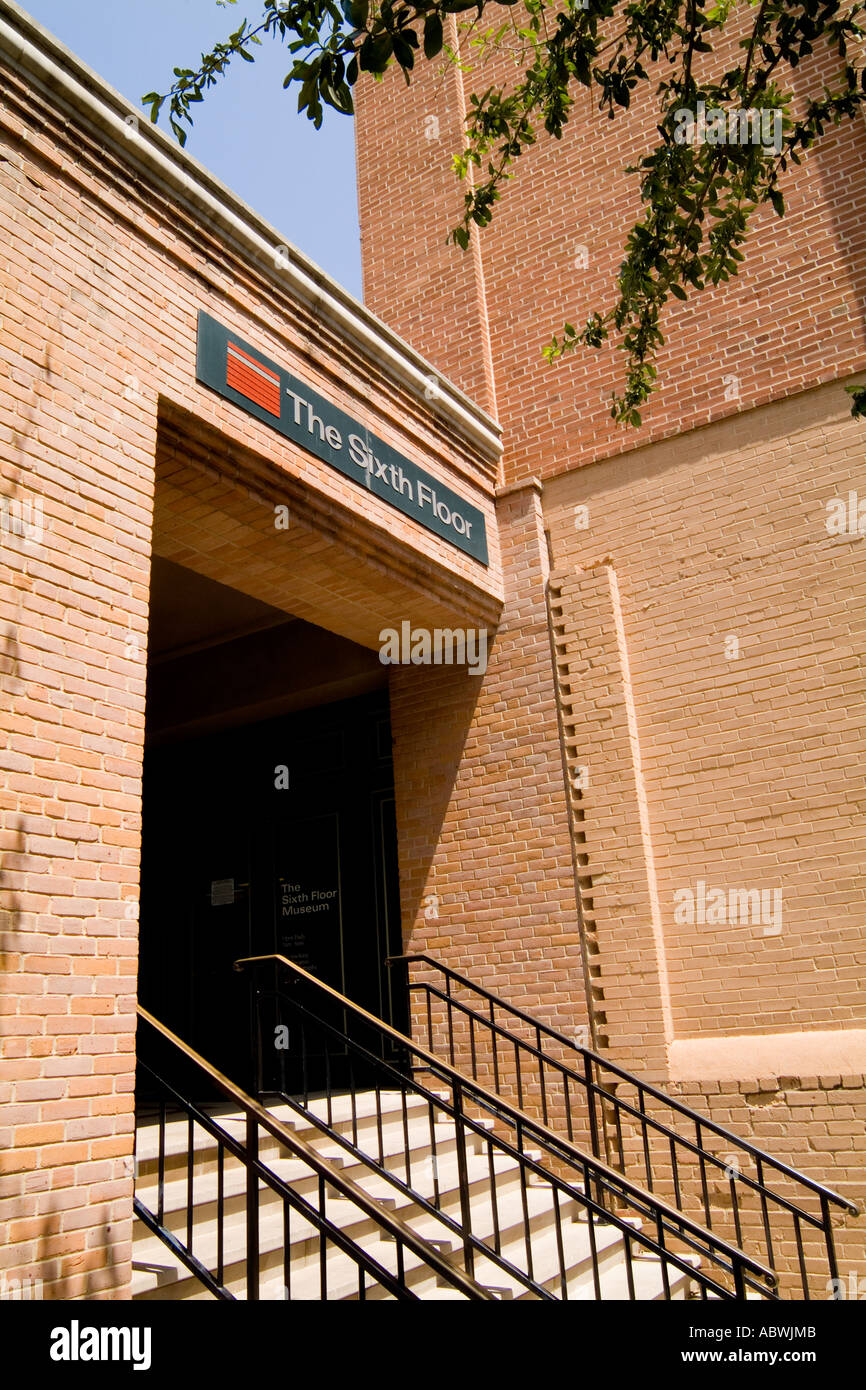 Texas School Book Depository 6. Stock Museum erzählt Lee Harvey Oswald Ermordung von John F Kennedy on Elm Street im Downto Stockfoto