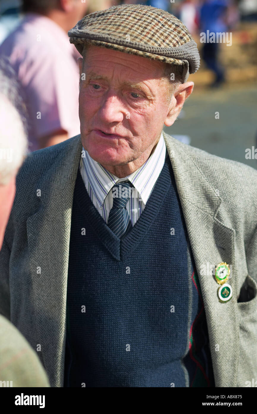 Porträt von Bauern in Masham Schafe Fair, Yorkshire Dales, England, UK Stockfoto