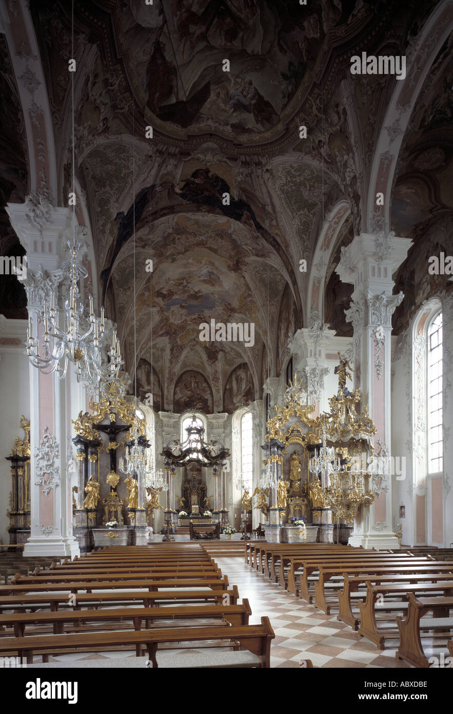 Mainz, Pfarrkirche St. Peter, Blick Nach Osten Stockfoto