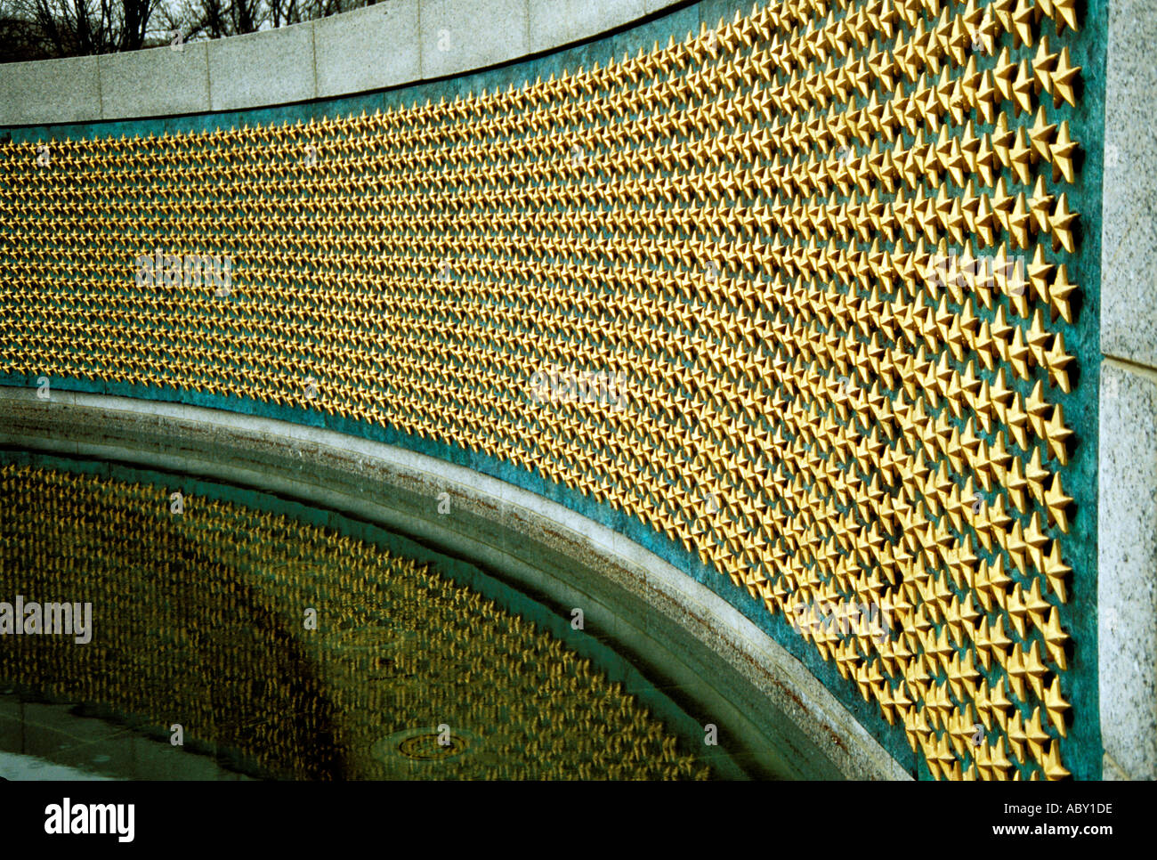 World War II Memorial, Washington, DC steht jeder Stern für 1000 Todesfälle Stockfoto