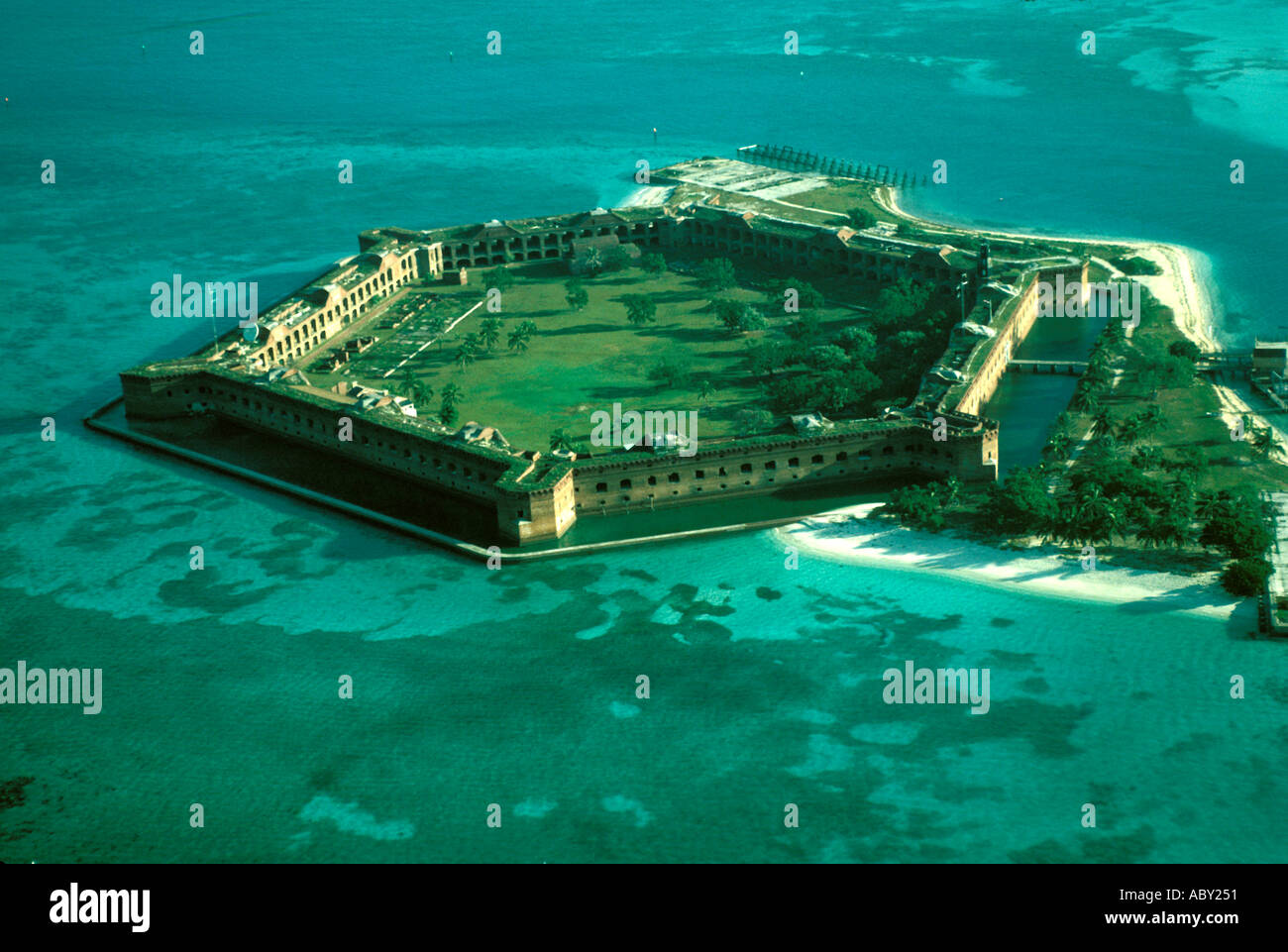 Insel Ft Jefferson aus Key West Florida Keys Florida USA Stockfoto