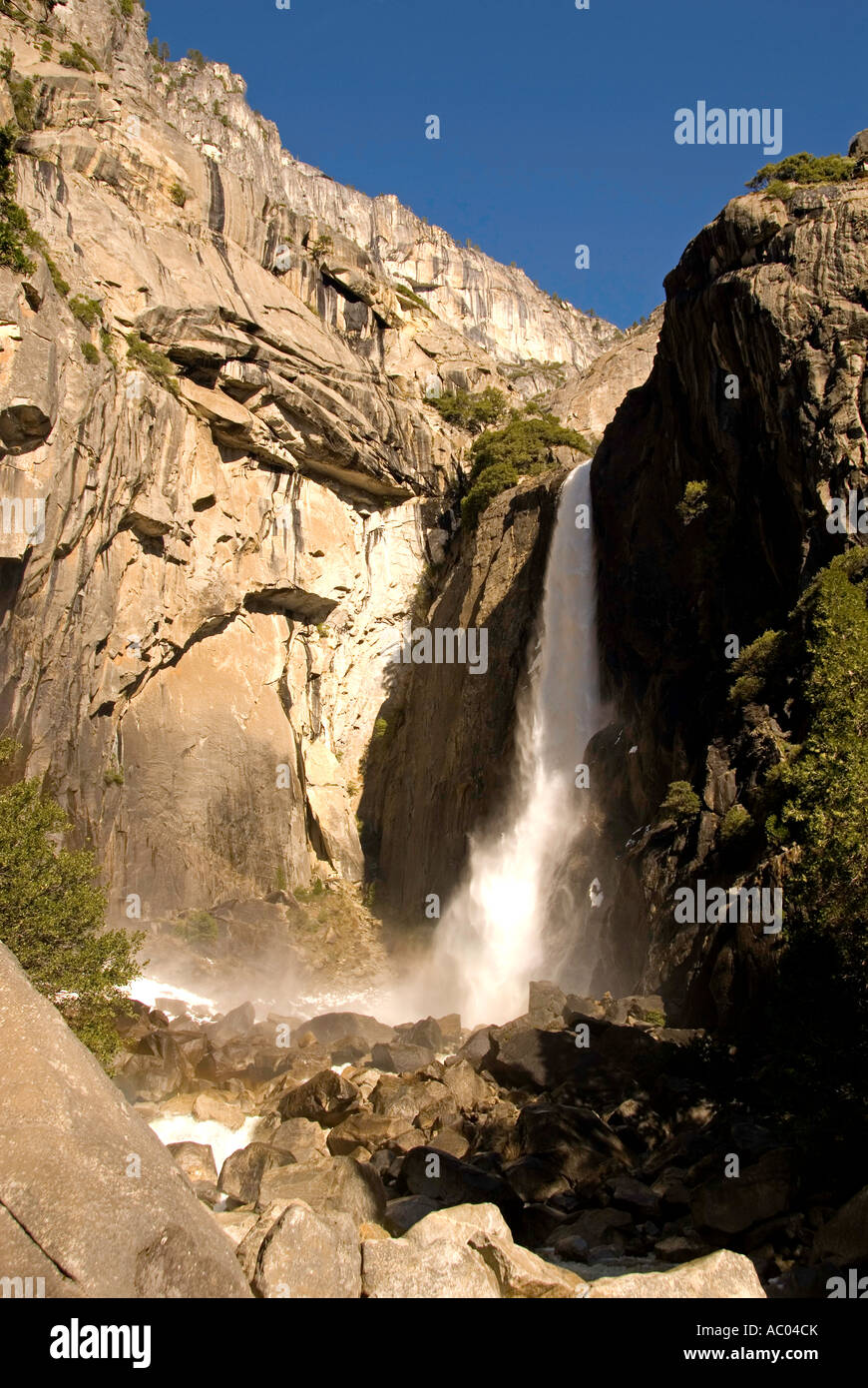 Kalifornien Lower Yosemite Falls Stockfoto