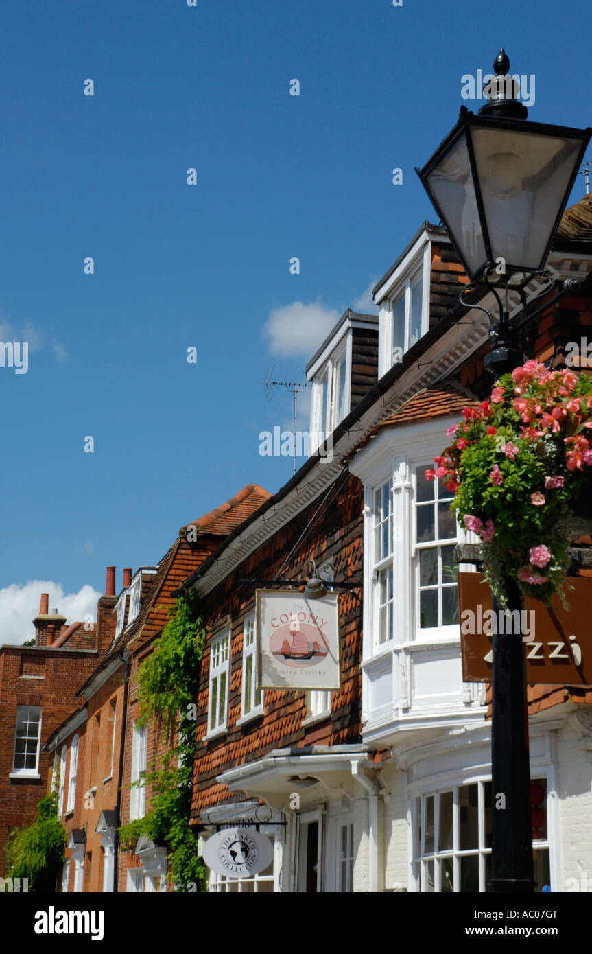 Georgianischen Gebäuden in Castle Street Farnham Surrey Stockfoto