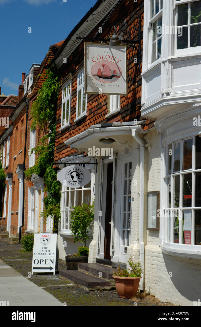 Georgianischen Gebäuden in Castle Street Farnham Surrey Stockfoto