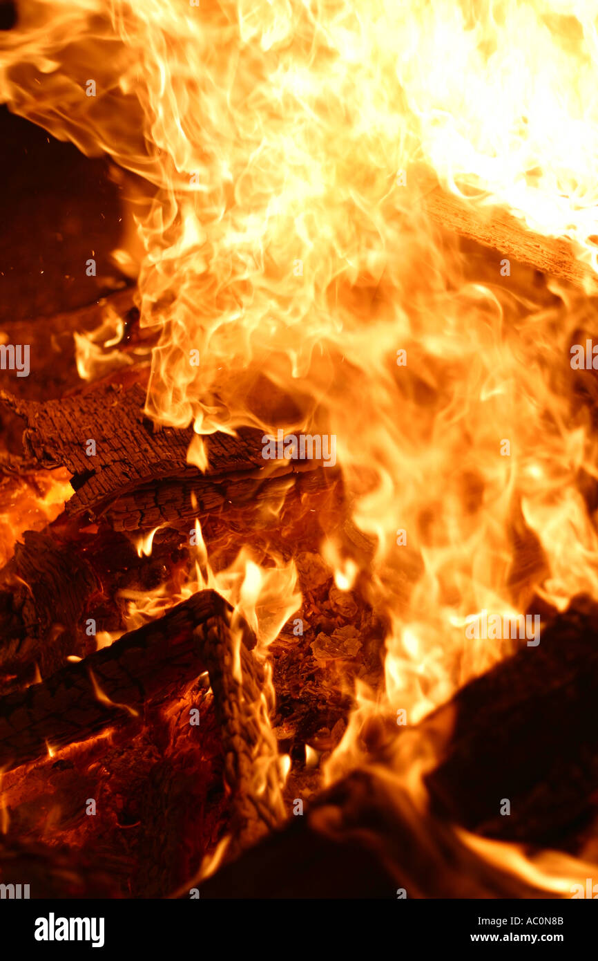brennenden Feuer Stockfoto