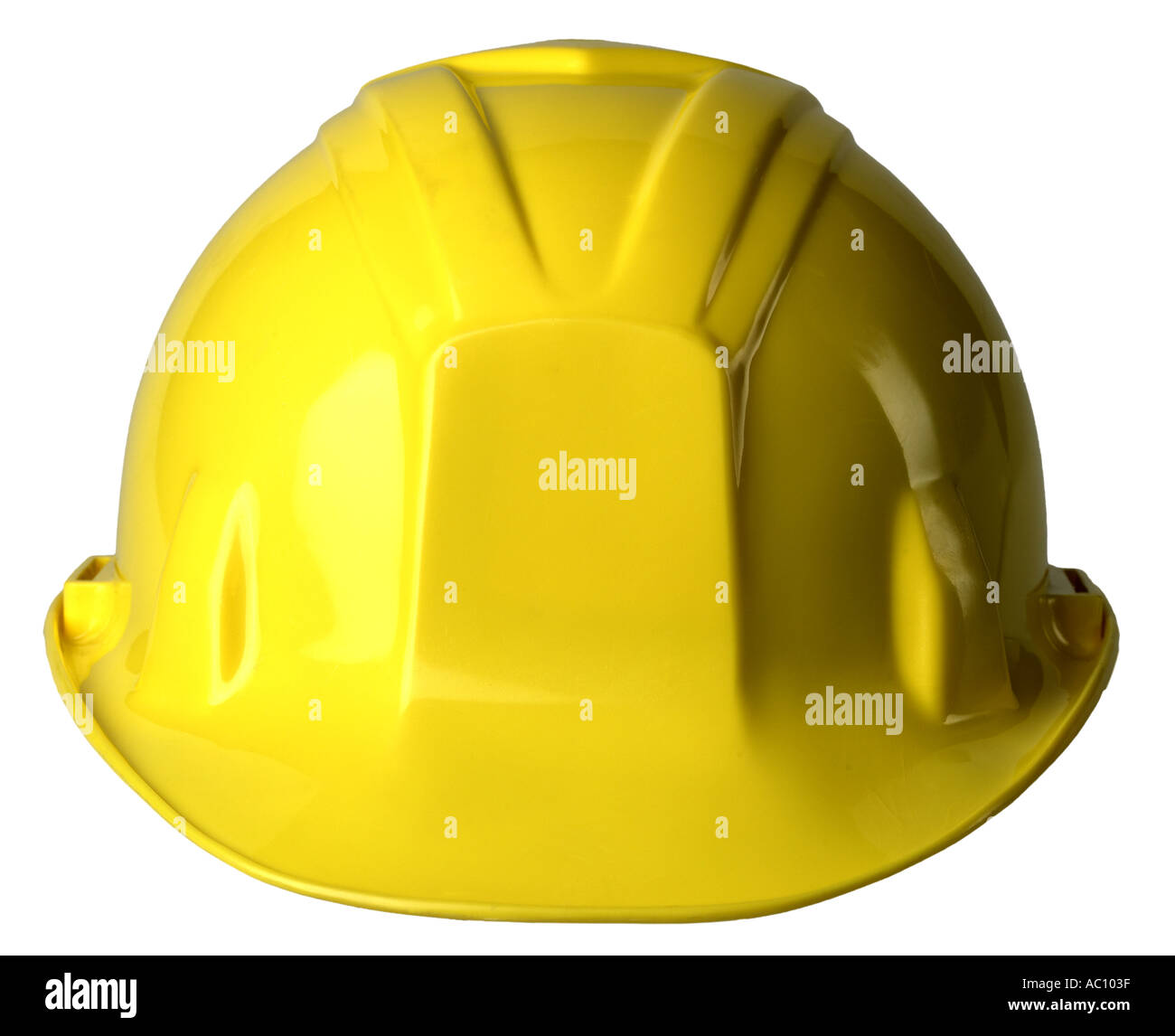 Gelb Schutzhelm Bau-Schutz Stockfoto