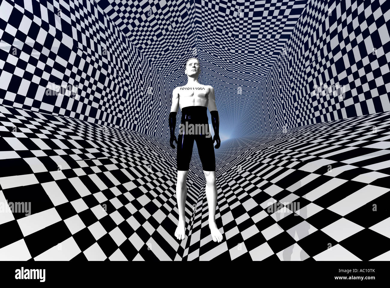 Binäre Sprache A 3D Konzeptbild Stockfoto