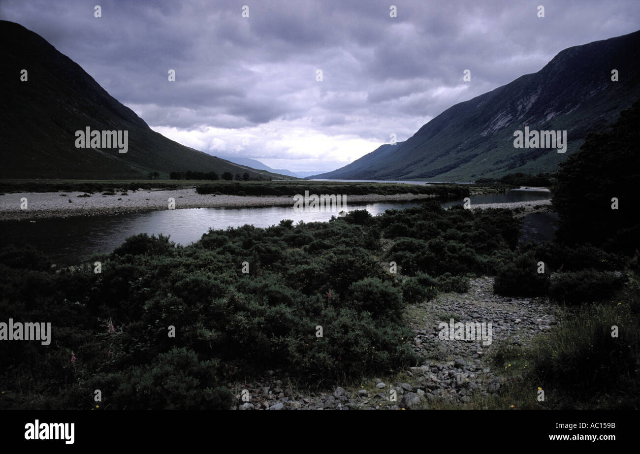 Fluß Etive Stockfoto