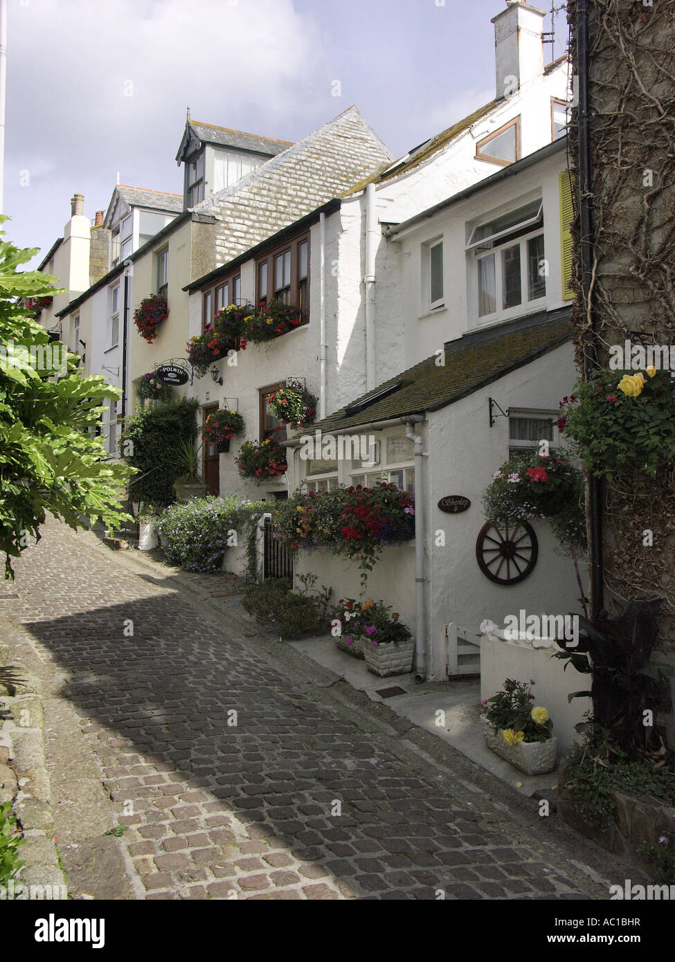 Polwin und Shenley Hütten, Bunker Hill, St. Ives. Stockfoto