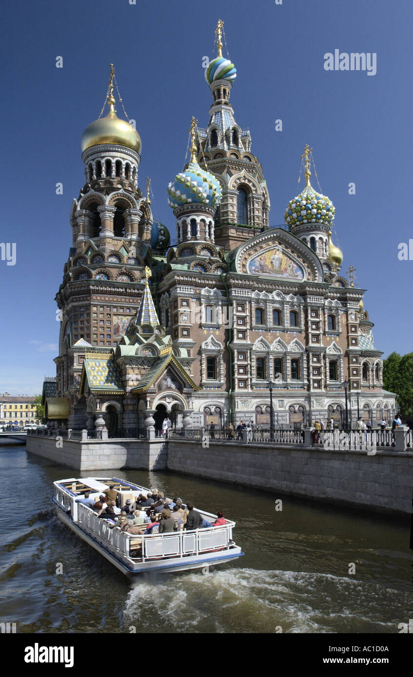 Kirche der Auferstehung Christi in St. Petersburg in der Russischen Föderation Stockfoto