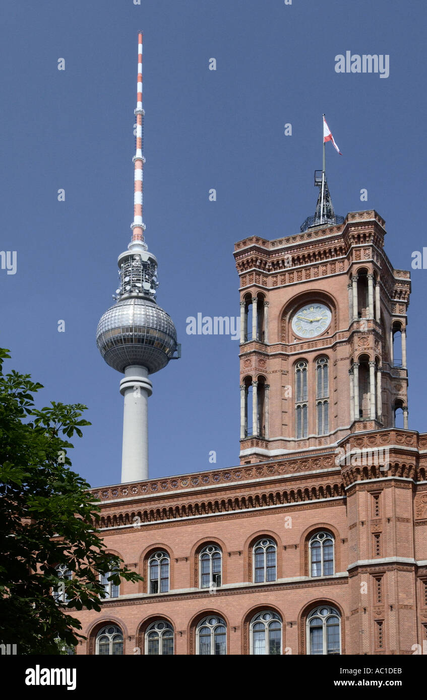 Der Fernsehturm-Funkturm in Berlin, Deutschland Stockfoto