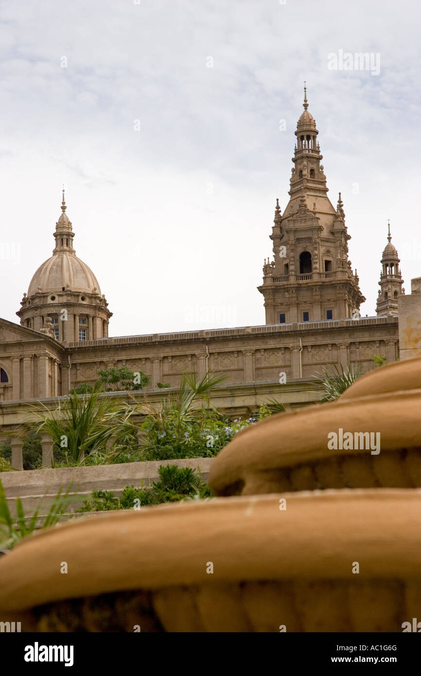 Der Palau Nacional Barcelona Spanien Stockfoto