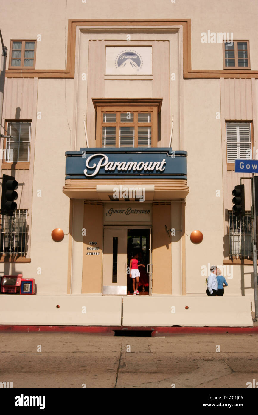 Hollywood Kalifornien USA Paramount Film Film TV Fernsehen Studio Art Deco Gower street Eingang Stockfoto