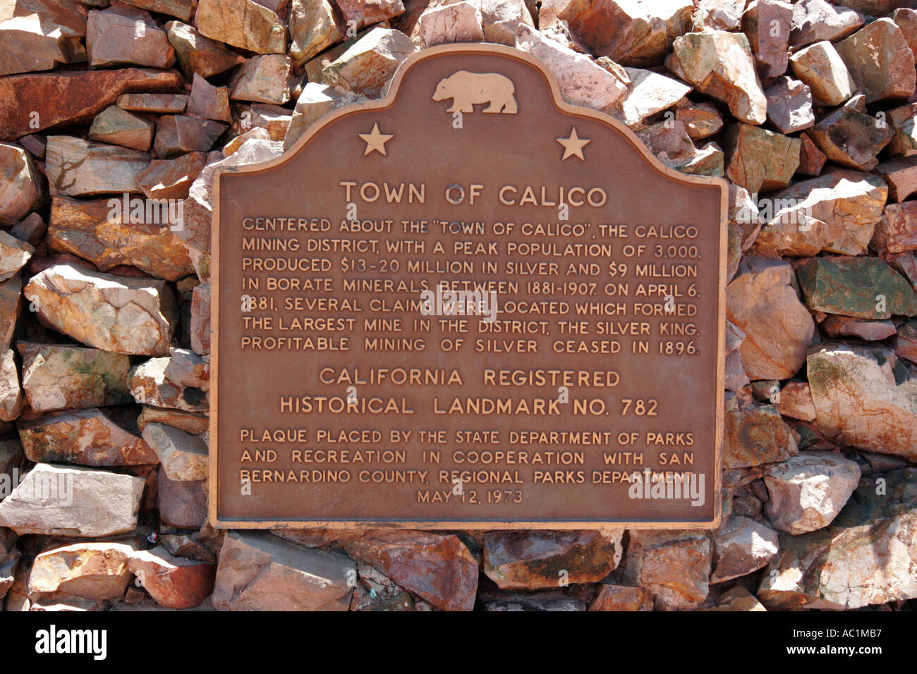 Calico Ghost Town Barstow Kalifornien USA Mining Western Cowboy Siedlung historische Wahrzeichen board Stockfoto