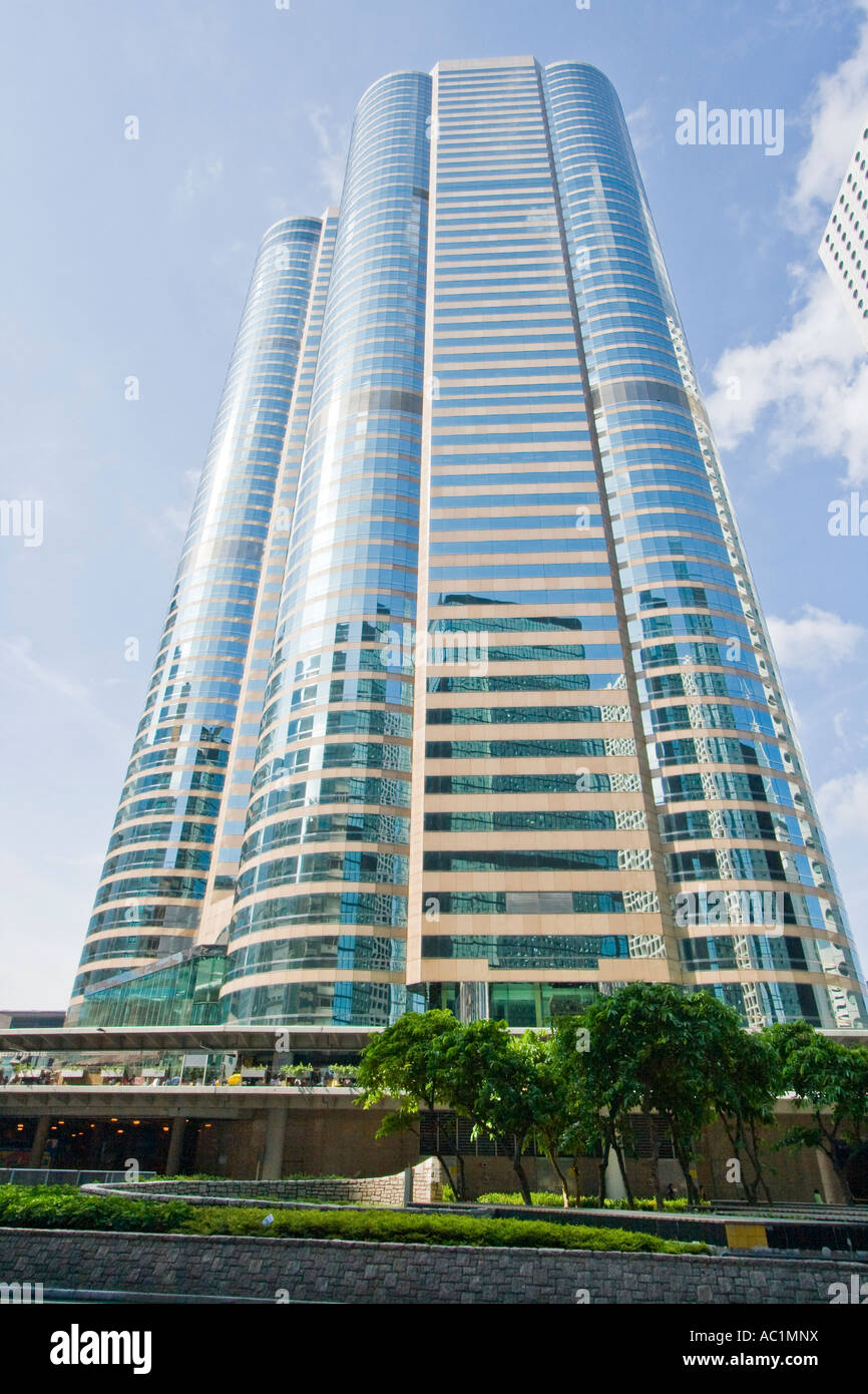 Eins und zwei tauschen quadratisches Gebäude Hong Kong SAR Stockfoto