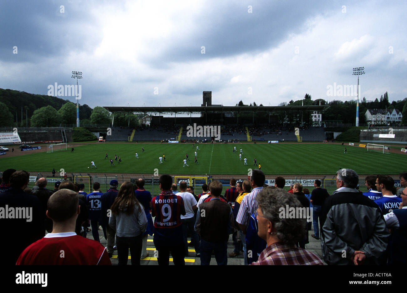 Fußballspiel, Wuppertal, Nordrhein-Westfalen, Deutschland. Stockfoto