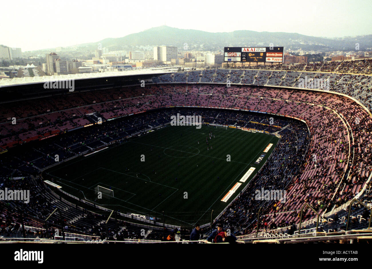 Nou Camp-Stadion, das größte Fußballstadion in Europa und Heimat des FC Barcelona, Spanien. Stockfoto