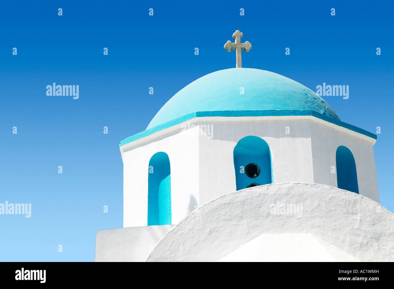 Griechenland, Naxos, Kirche, Turm Stockfoto