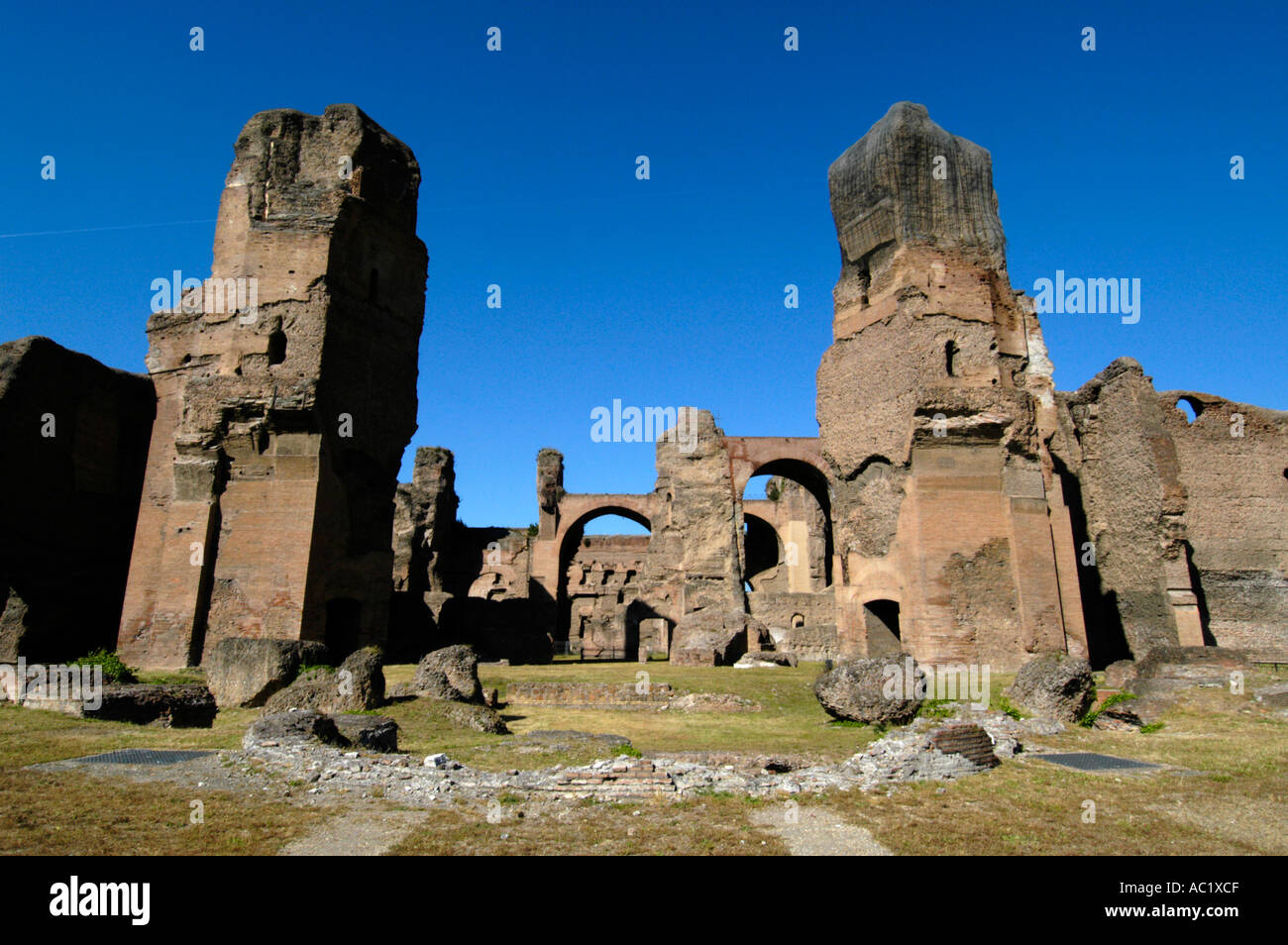 Die Bäder von Caracalla Rom Italien Stockfoto