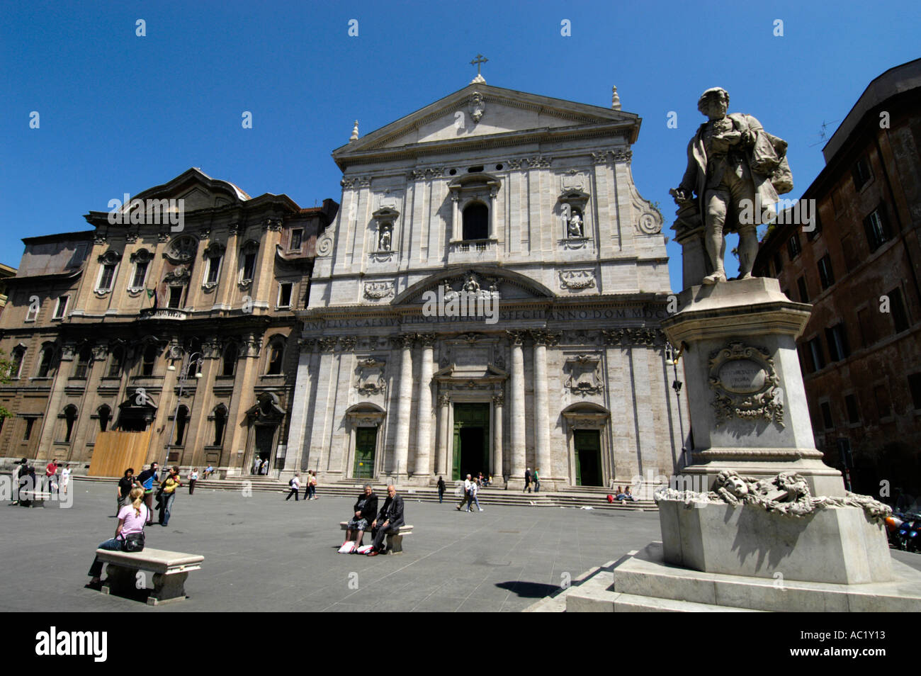 Piazza Chiesa Nuova, Rom Italien Stockfoto