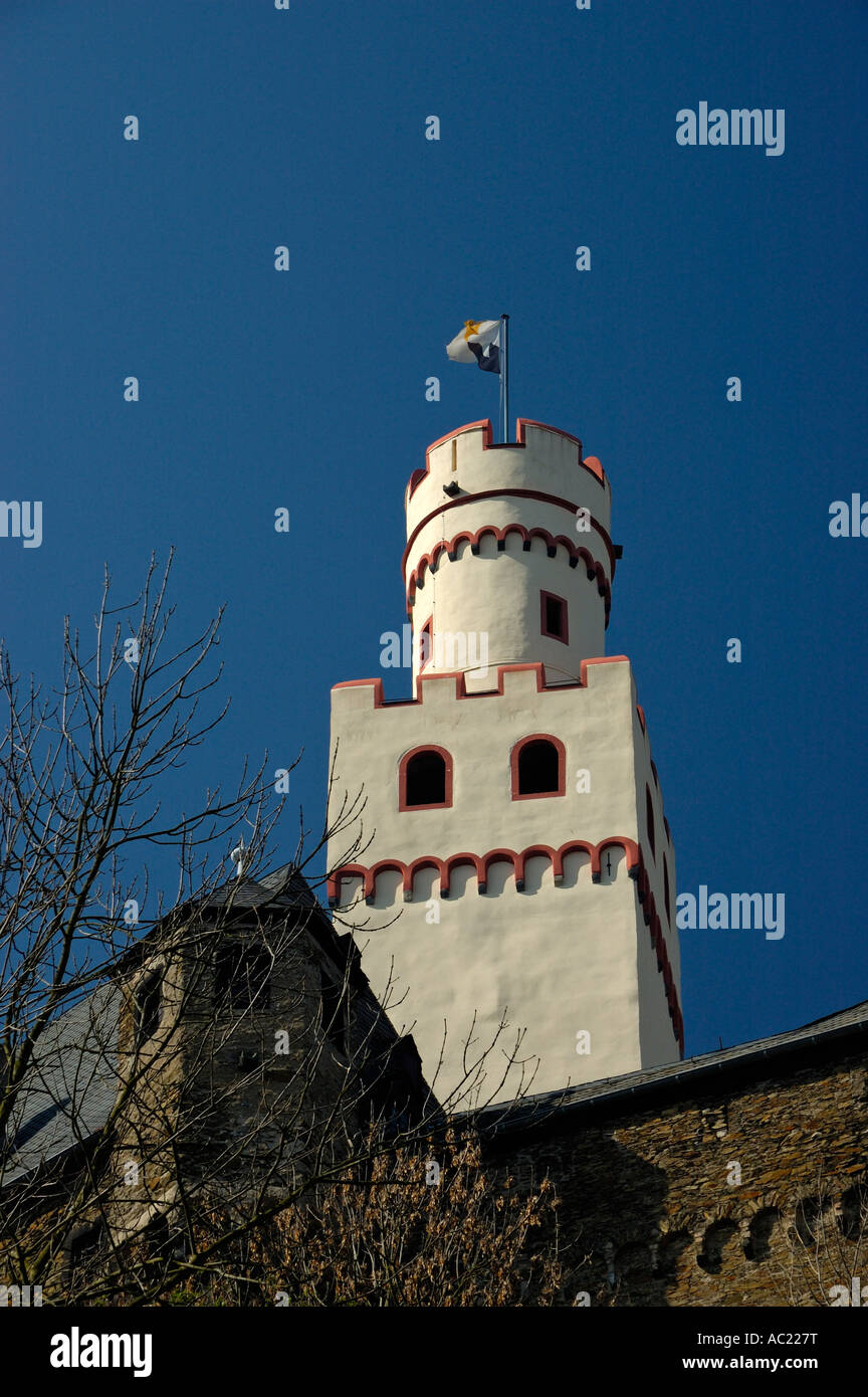 Marksburg Burg Braubach am Rhein, Deutschland, stammt aus dem 13. C. Stockfoto