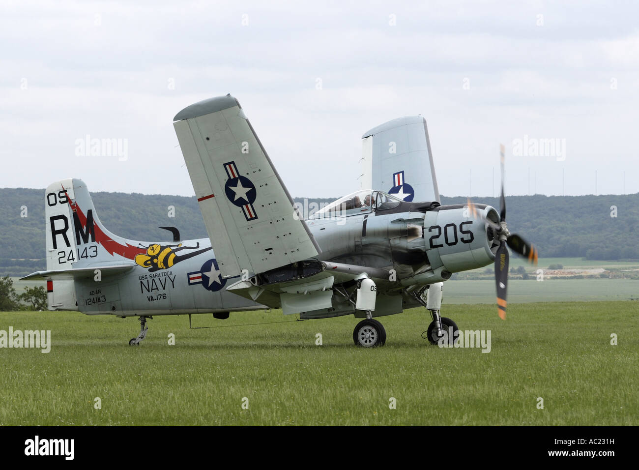 Flugzeug-treffen Stockfoto