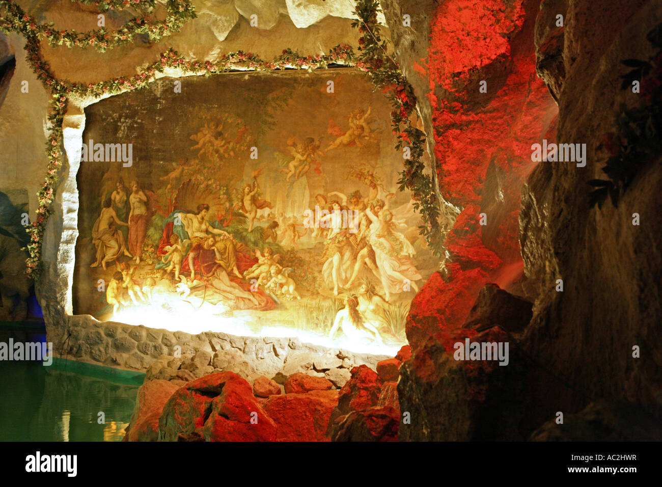 Venus-Höhle am Schloss Linderhof, Bayern, Deutschland Stockfoto