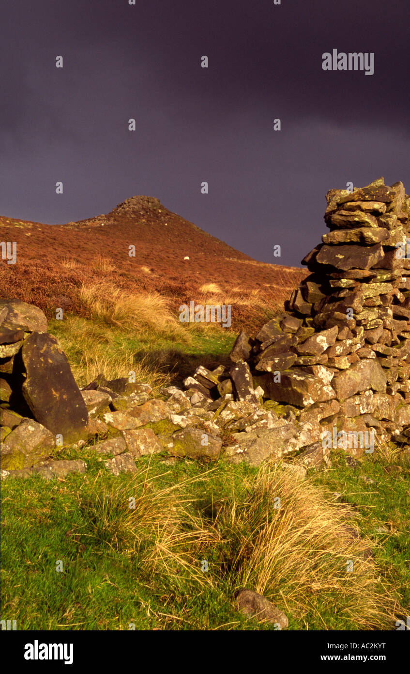 Hill, Peak District, Großbritannien zu gewinnen. Stockfoto