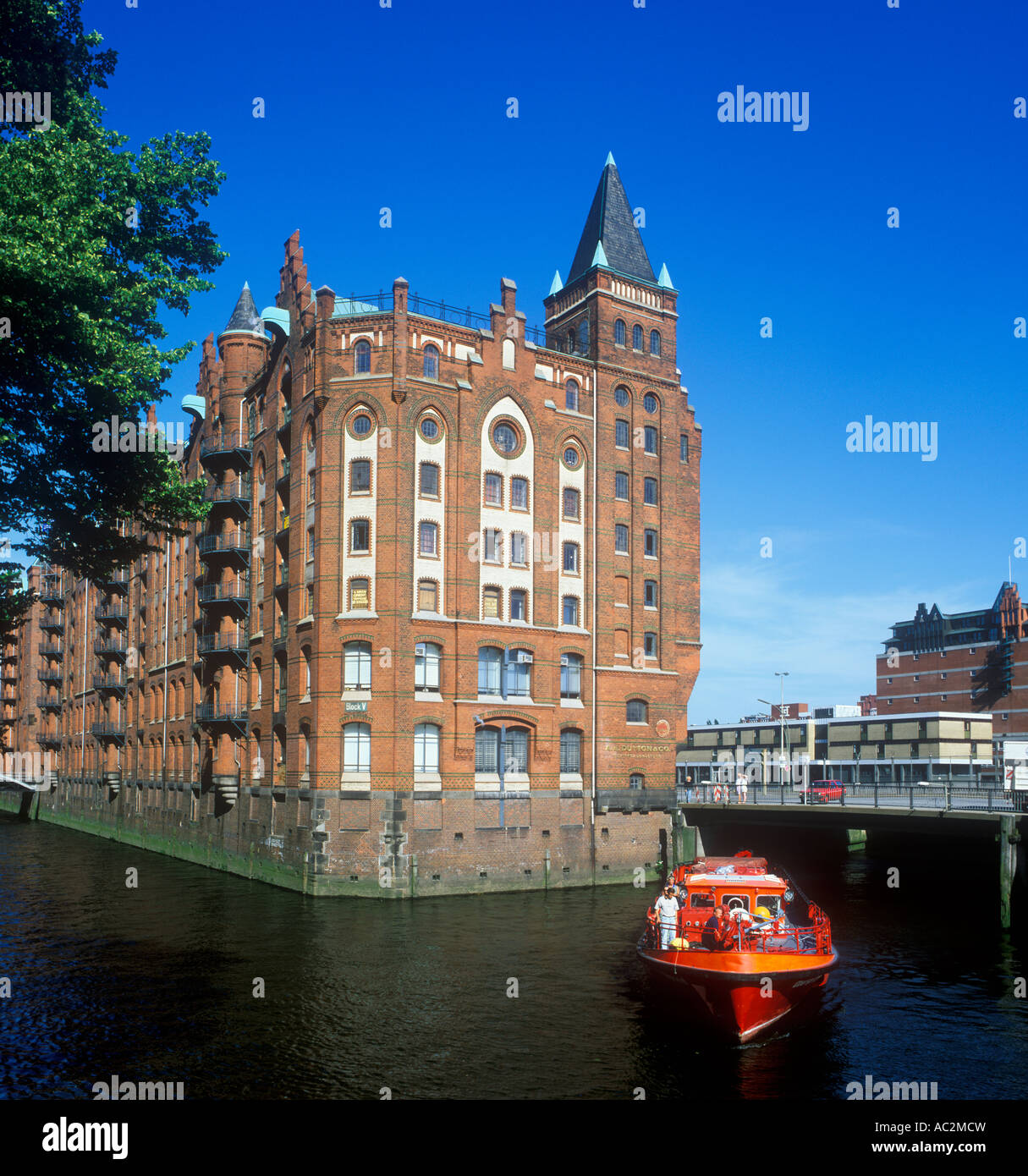 Hamburger Speicherstadt, das historische Zentrum des Hamburger Hafens Stockfoto