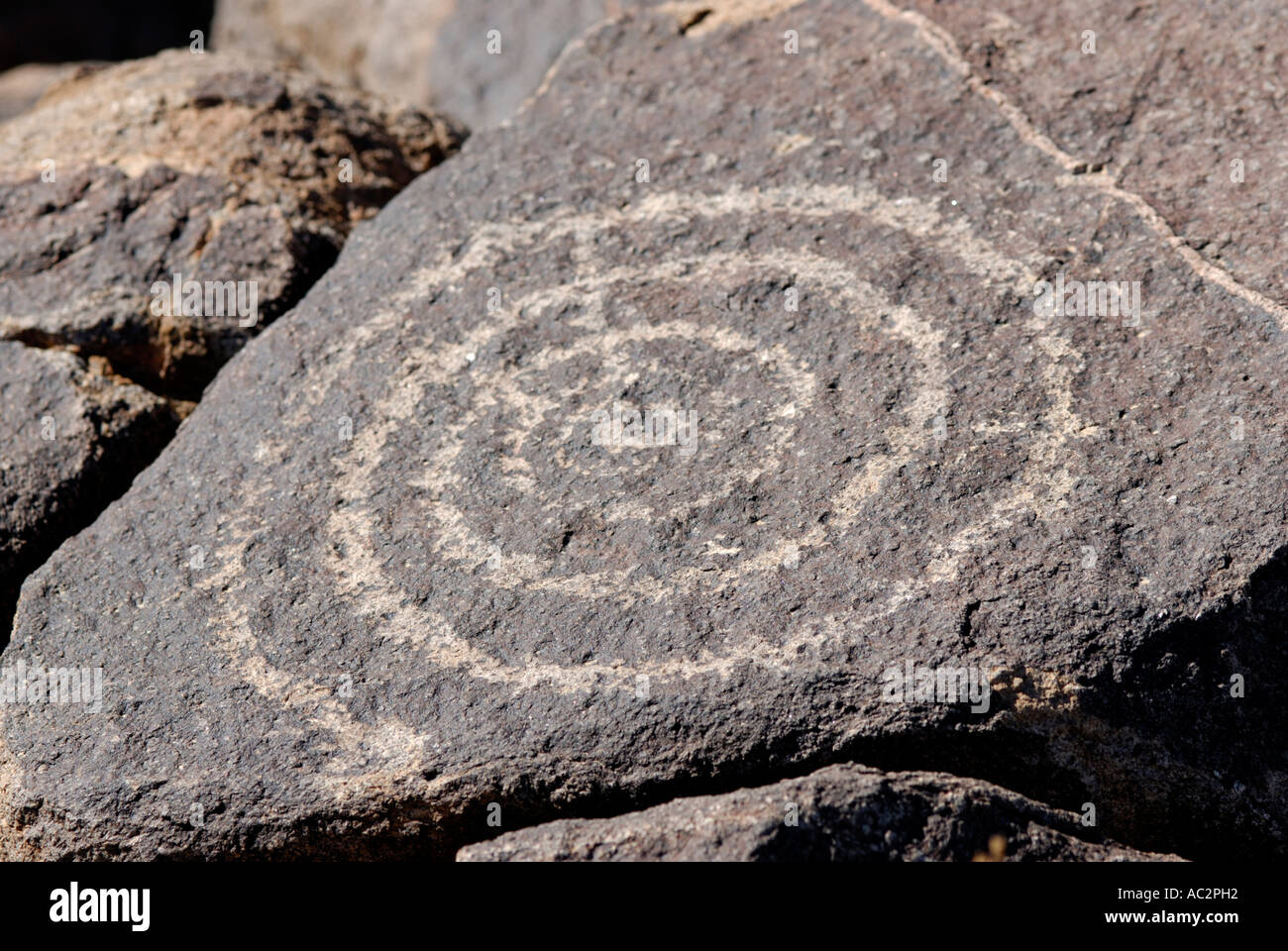 Indianische Petroglyphen Felskunst, Signal Hill, Saguaro National Park, Arizona, USA Stockfoto