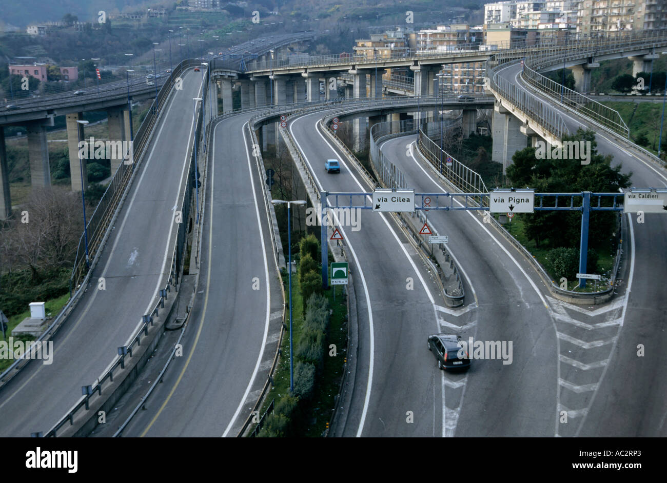 Tangenziale Highway, Neapel, Italien. Stockfoto
