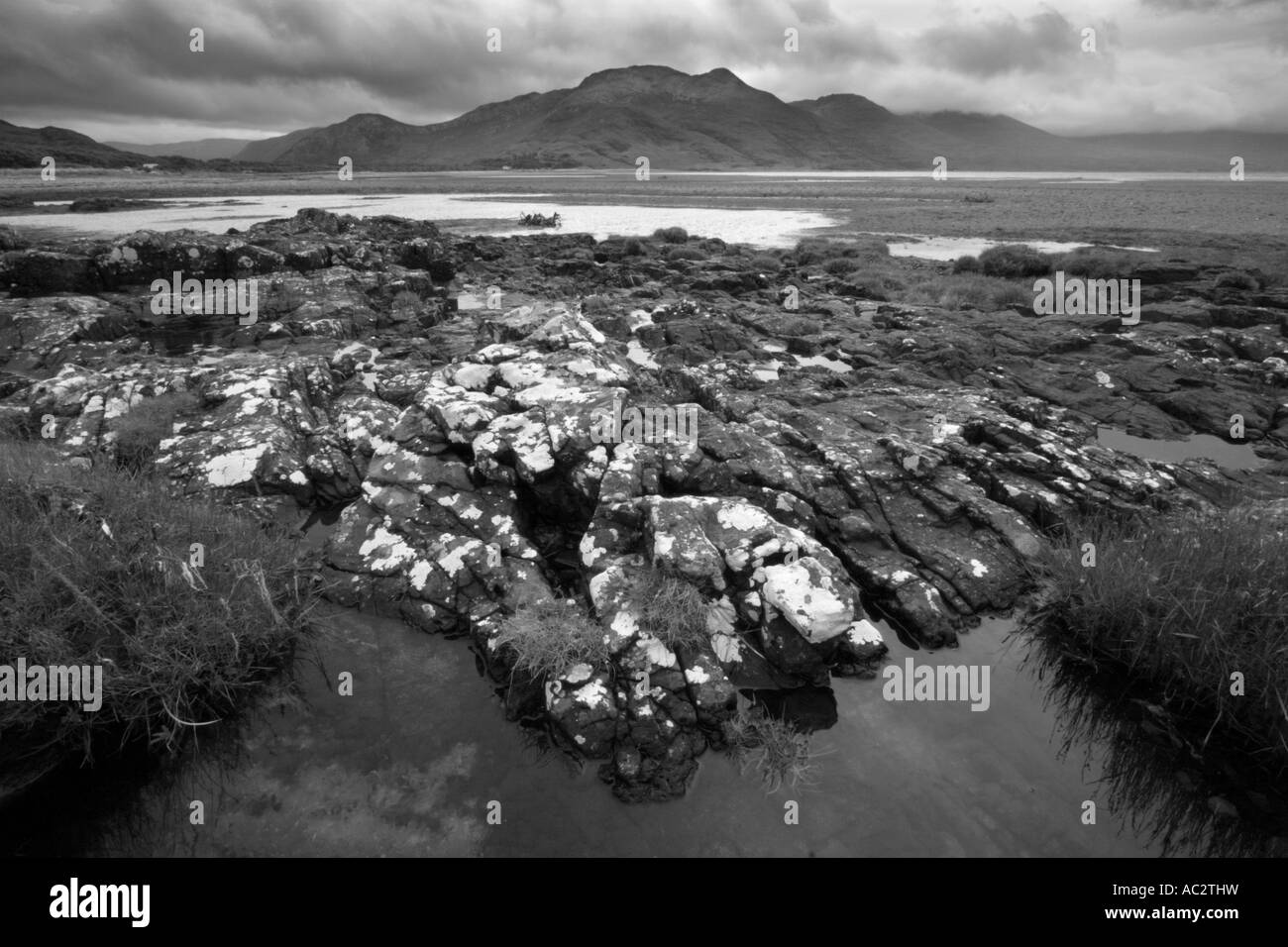 Blick von der West Coast of Mull in der Nähe von Gruline, Blick auf Loch Na Keal. Schottland Stockfoto