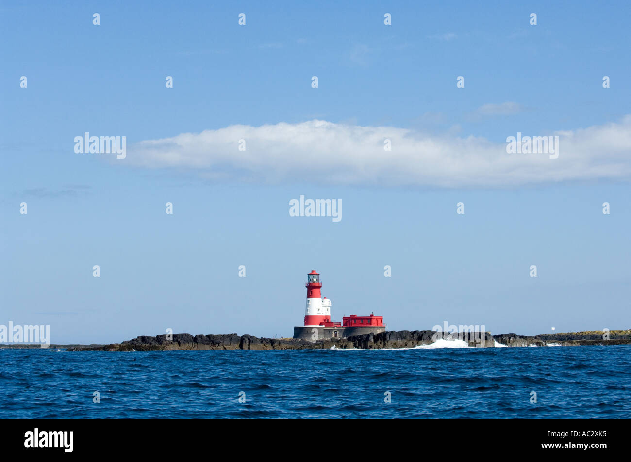 Longstone Leuchtturm, Farne Islands Küste Northumberland, UK Stockfoto