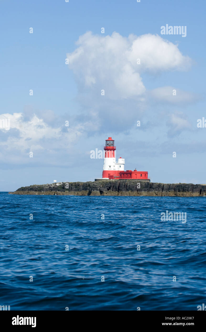 Longstone Leuchtturm, Farne Islands Küste Northumberland, UK, Europa Stockfoto