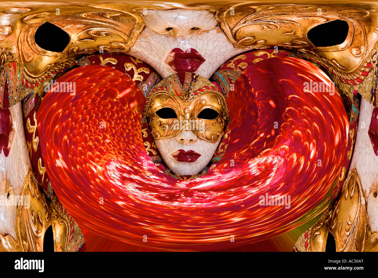 Abstraktion der venezianische Maske Stockfoto