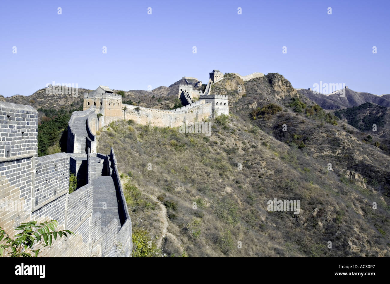 CHINA SIMATAI The Great Wall Of China wie im Großraum Simatai gesehen Stockfoto